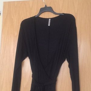 Black wrap Maxi Dress